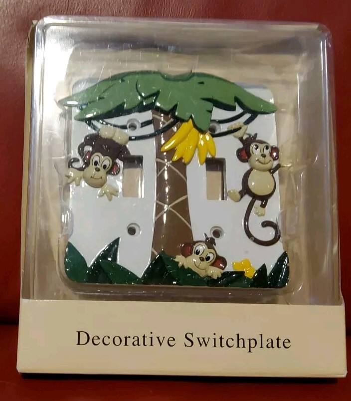 Monkey Business Kohls Jungle Brown Monkey Decorative Switch Plate
