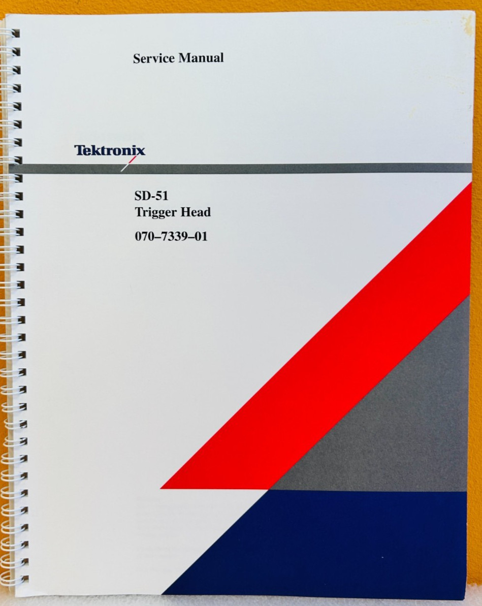 Tektronix 070-7339-01 SD-51 Trigger Head Service Manual.