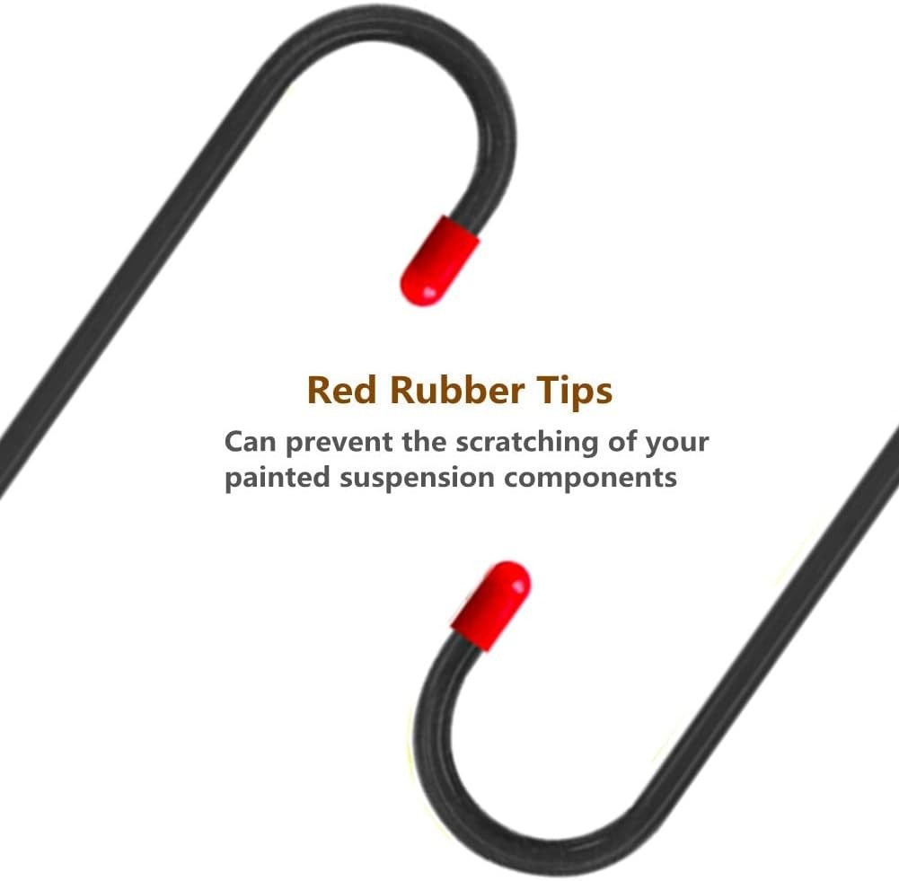 2 PCS Durable Brake Caliper Hanger Hooks with Rubber Tips for Safe Repairs