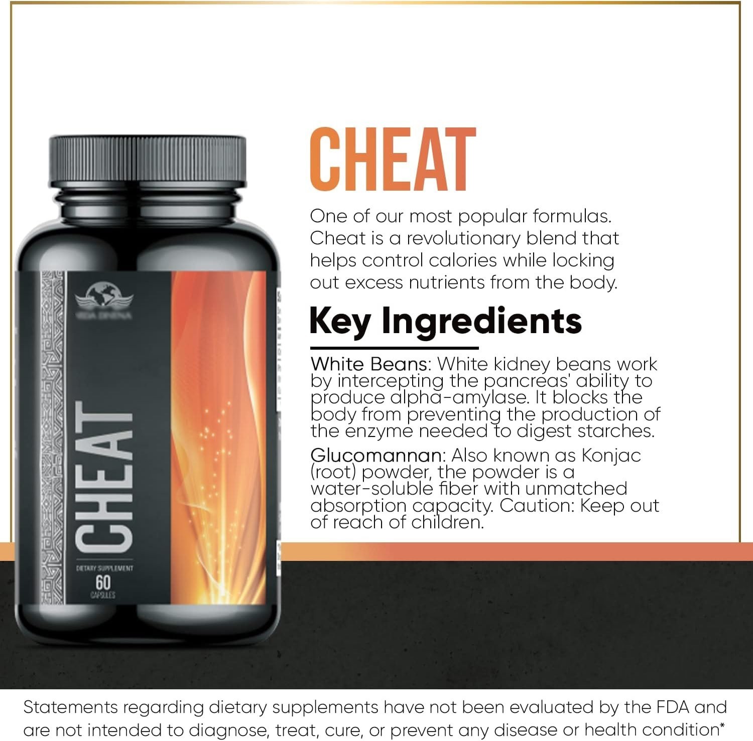 Cheat Carb Blocker Appetite Control Weight Support 60 Capsules 🔥US Seller🔥
