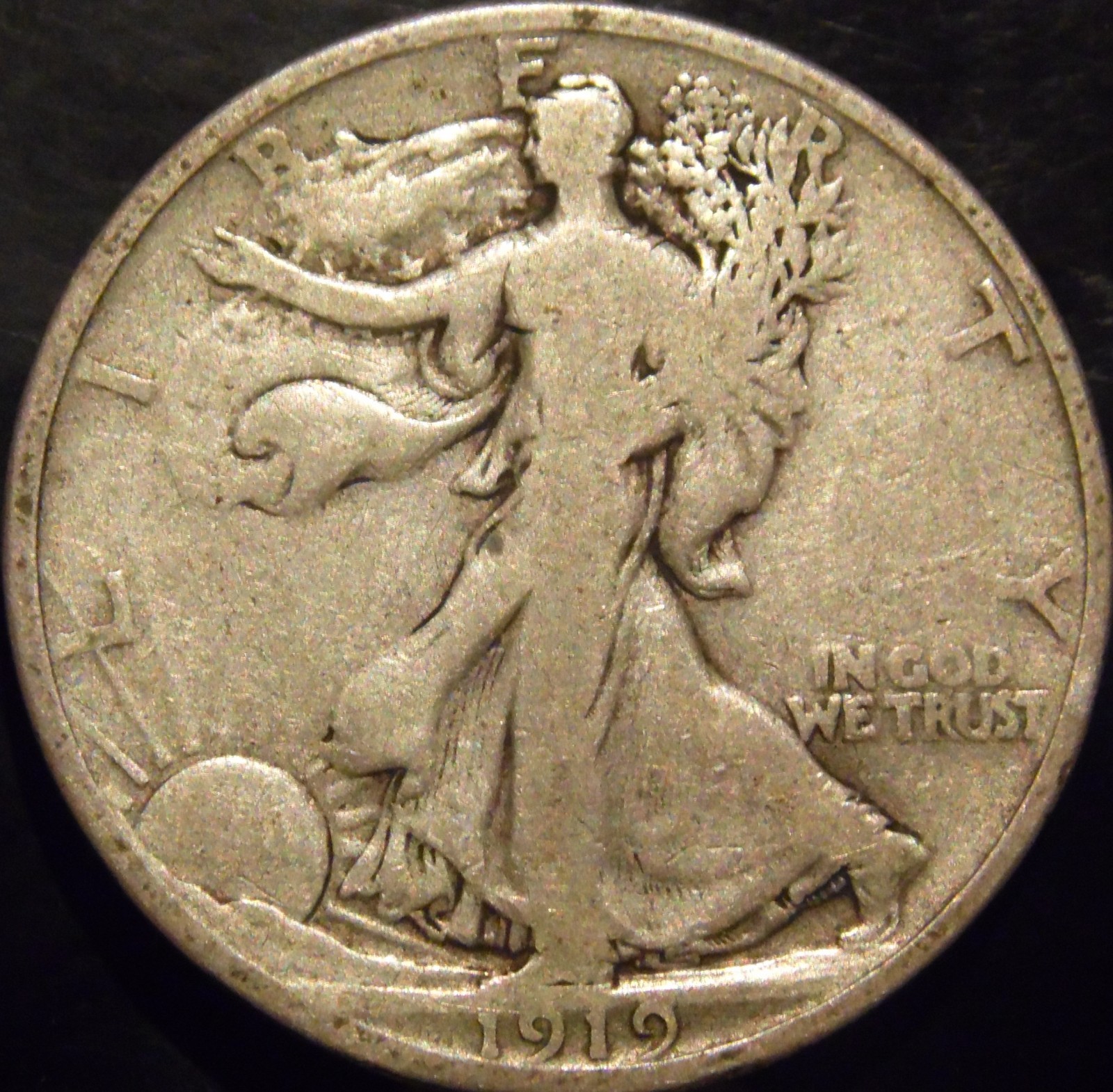 1919-P Walking Liberty Half Dollar Choice Original VF/Fine