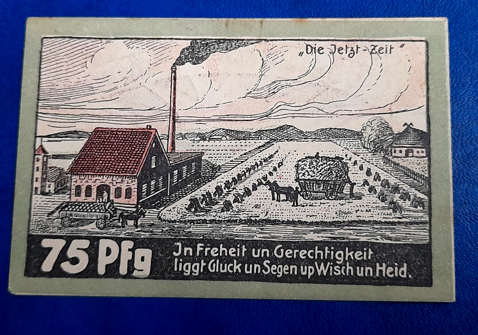 APPELN NOTGELD 75 PFENNIG 1921 EMERGENCY MONEY GERMANY BANKNOTE (30220)