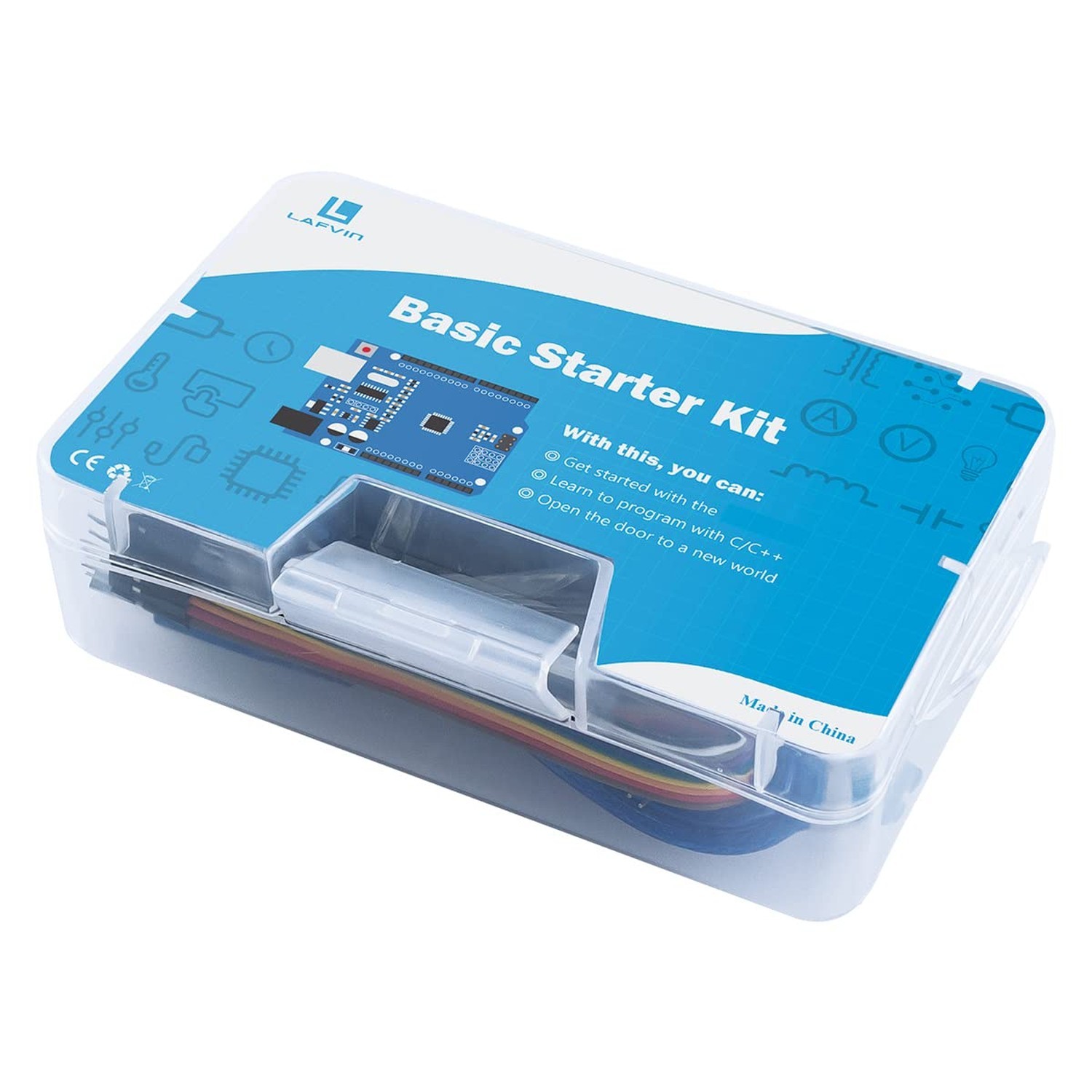 LAFVIN Basic Starter Kit with R3 CH340,Breadboard + Retail Box Compatible wit...