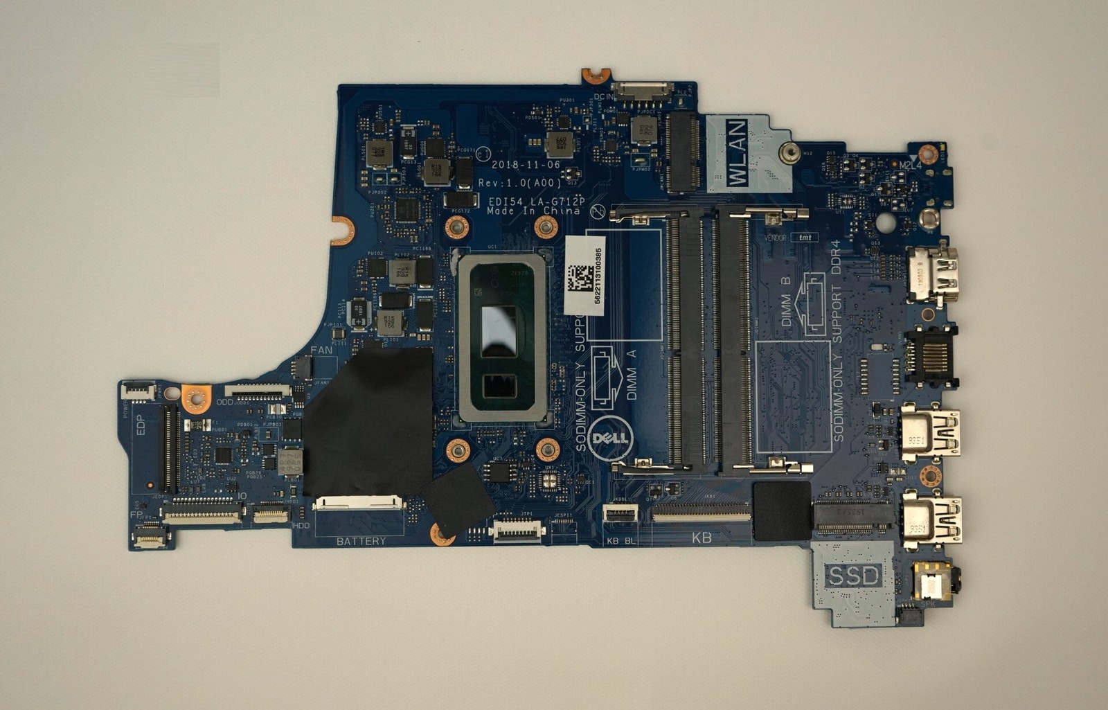 Motherboard Dell TWYDT LA-G712P Laptop Motherboard for Inspiron 3580 3583 3780 -