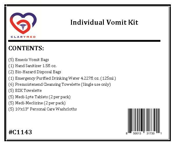 Individual Vomit Kit, For Camping, BOGO, IFAK, C1143