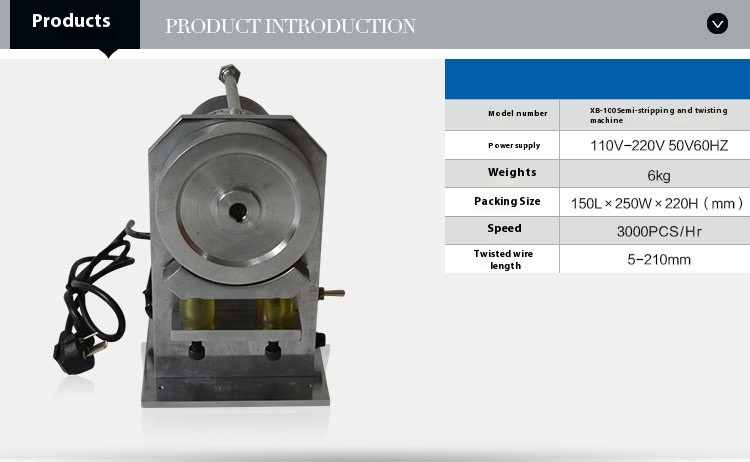 Small Automatic Half Stripped Electric Roller ACDC Wire Stripping Machine
