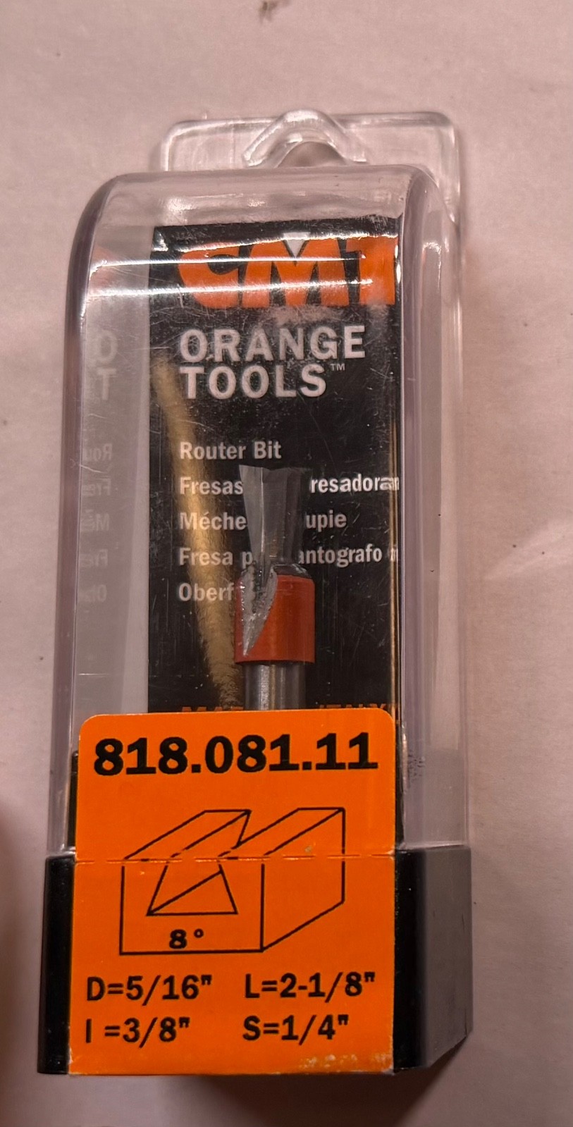 CMT Dovetail Router Bit 818.081.11 - New