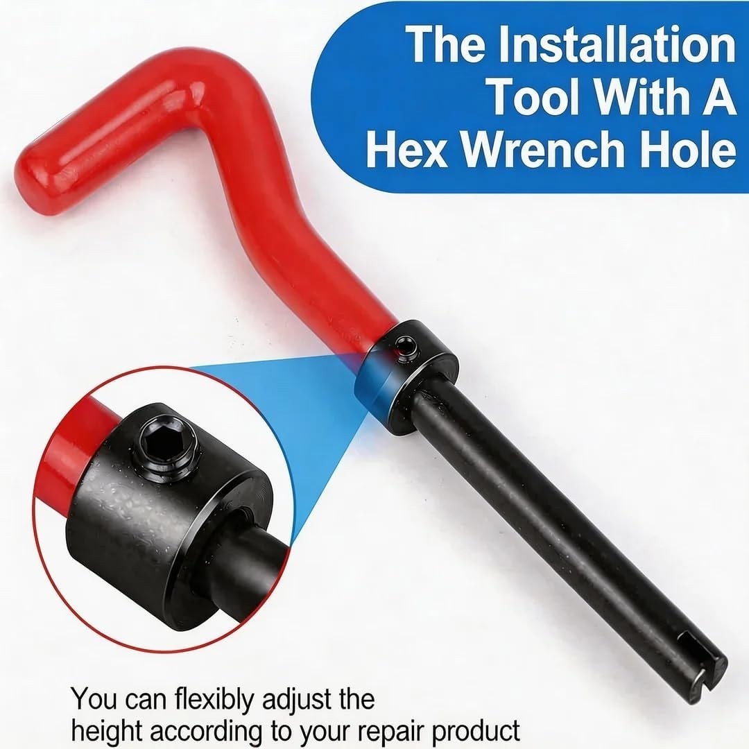 M10x1.25 Thread Repair Kit FOR Stripped Bolt Threads Helicoil Insert Tool