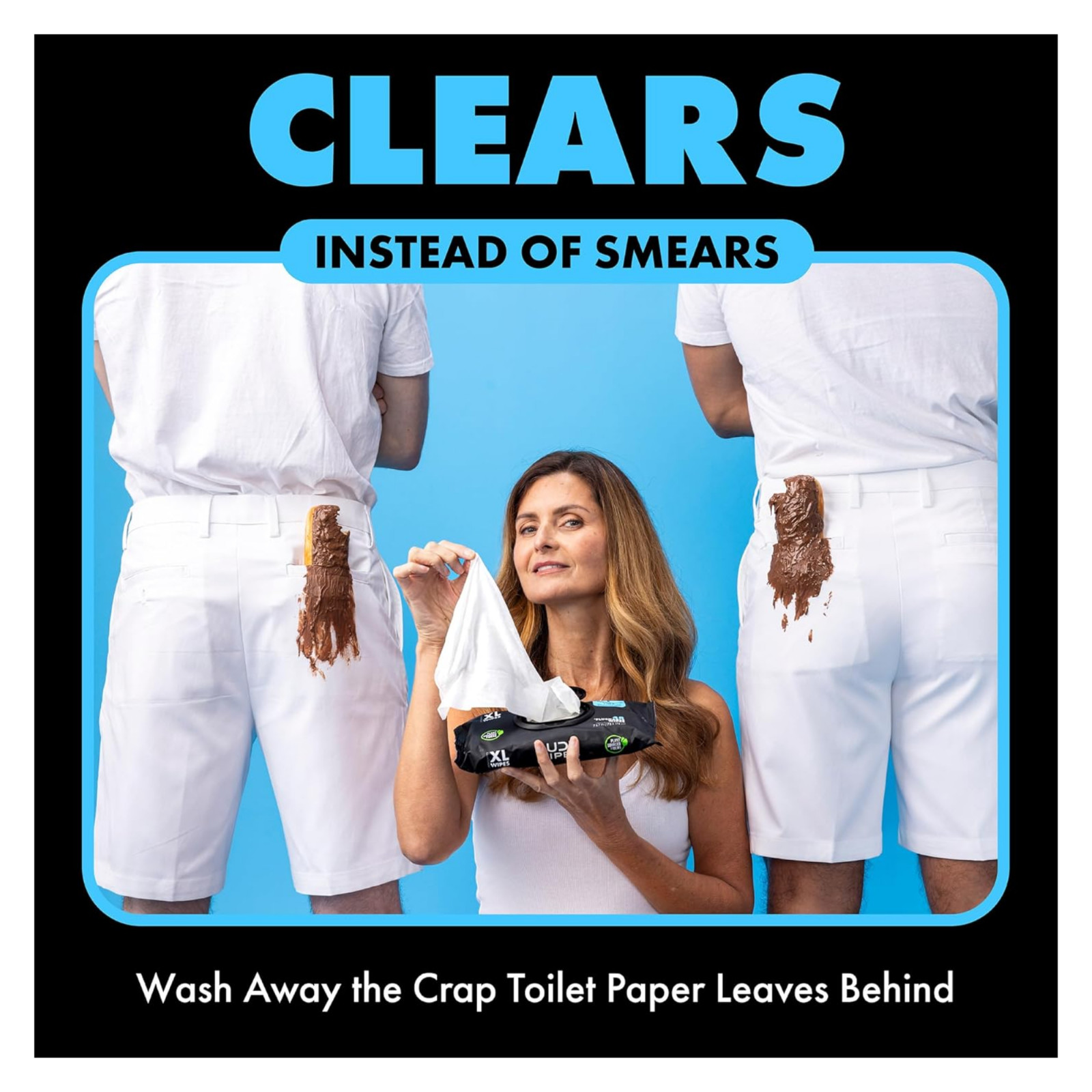 DUDE Wipes On-The-Go Flushable Wipes 30 Count Unscented
