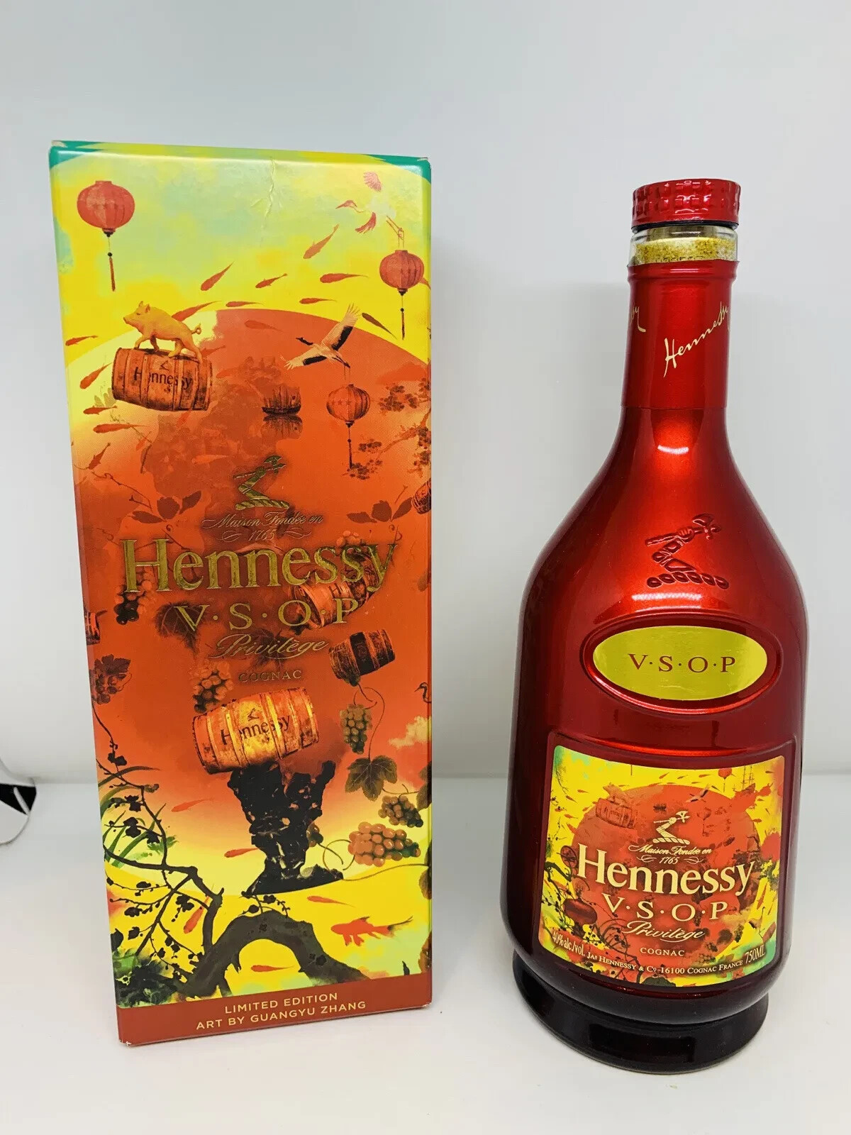 🥃 Hennessy VSOP Limited Edition 2019 Chinese New Year EMPTY Red Bottle 750ml