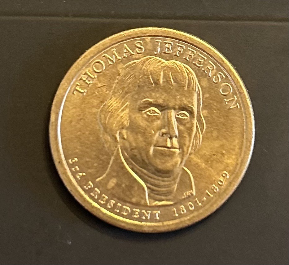 5 presidential dollar coins