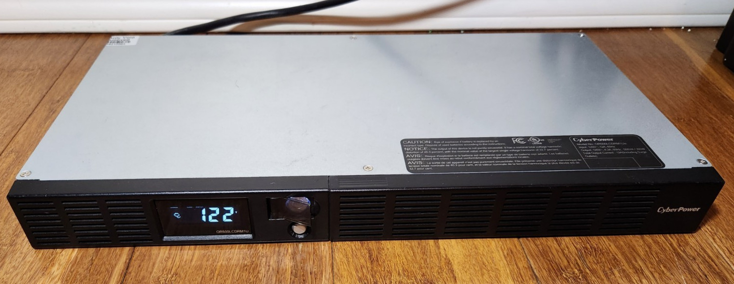 CyberPower OR500LCDRM1Ua 1U UPS System NO BATTERIES