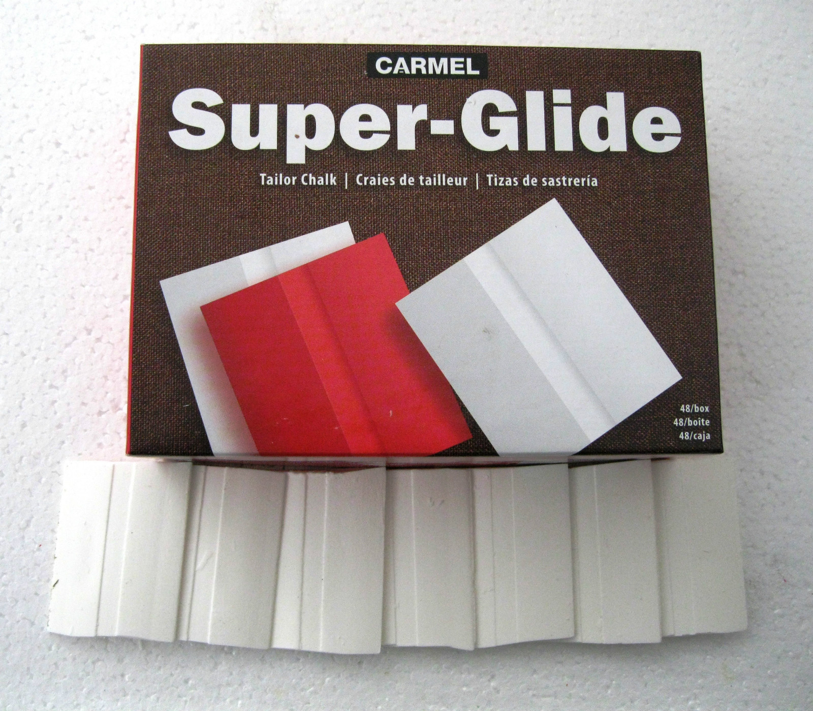 Carmel Super Glide  Premium  48 Pieces White Tailors Chalk