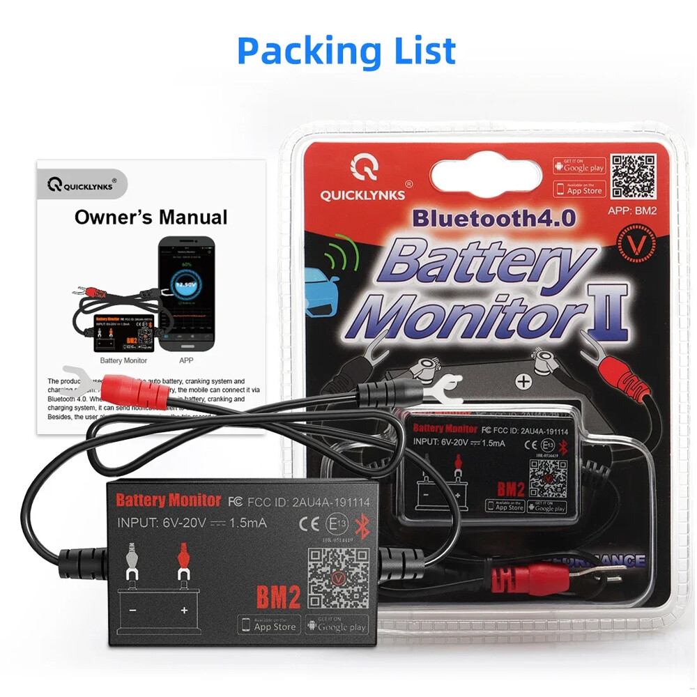Battery Tester Bluetooth Analyzer 12V Voltage Test Diagnostic Tool For Samsung