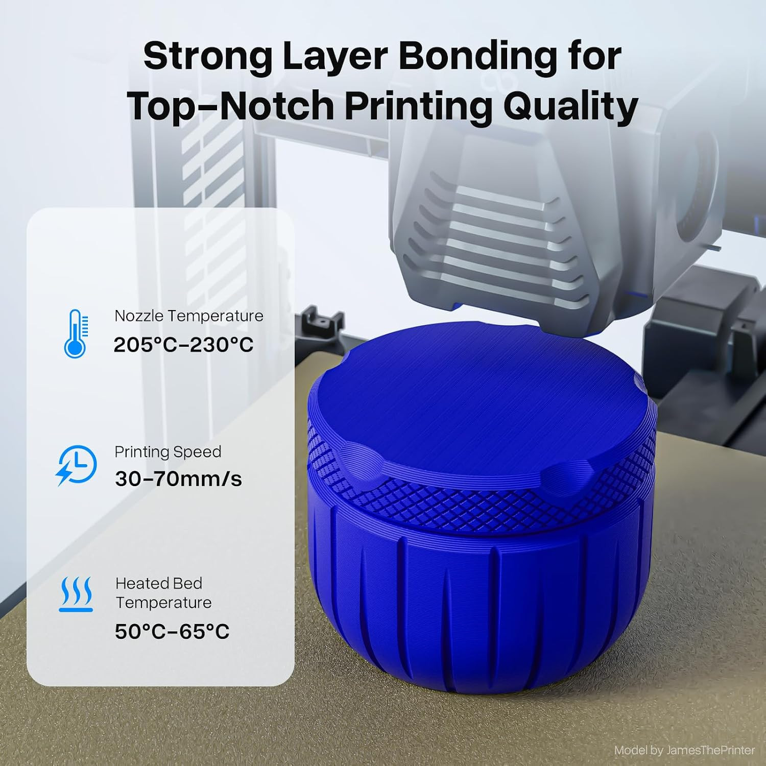 PLA+ 1.75Mm 3D Printer Filament, 8 Pack 250G Bundle PLA plus with Dimensional Ac