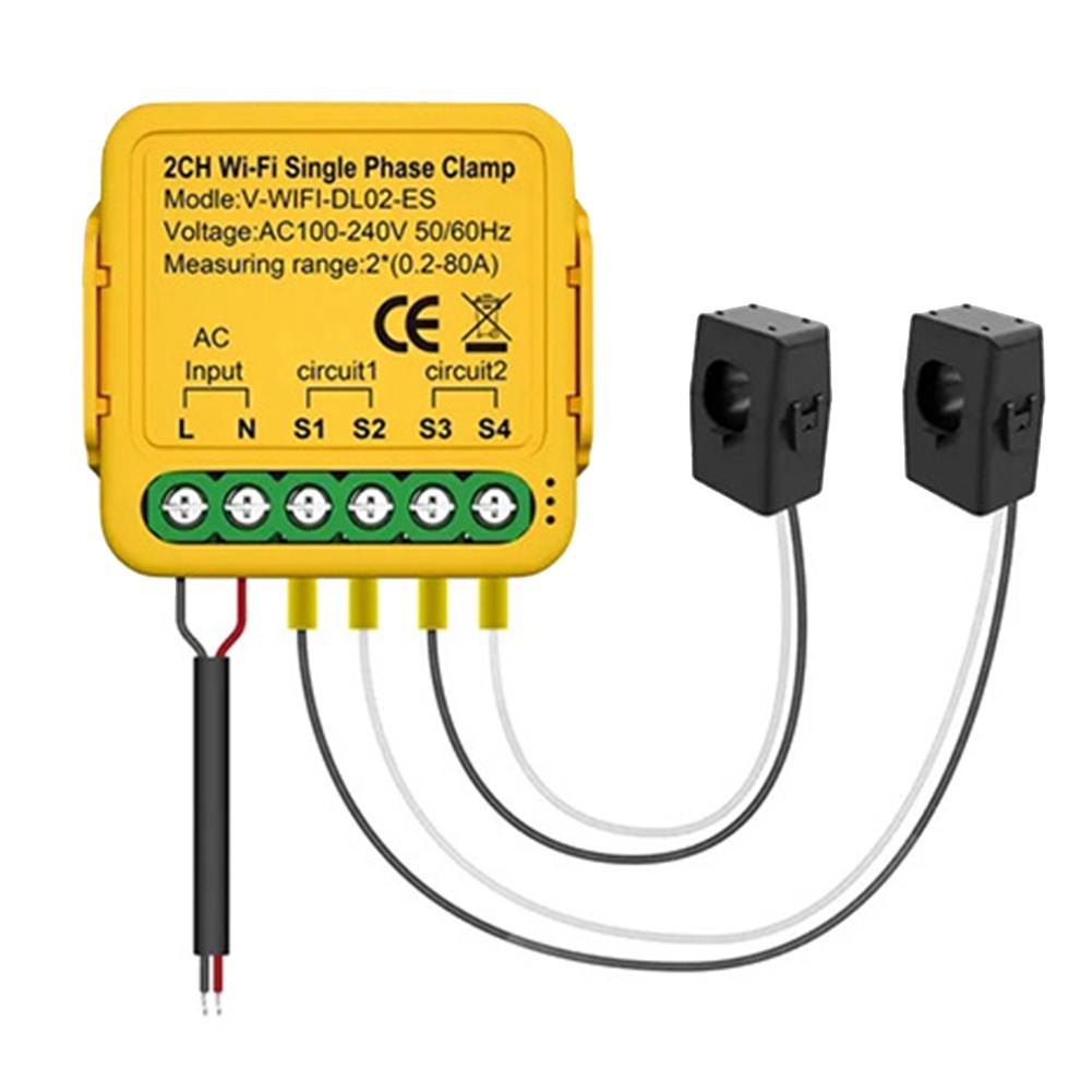 Tuya Wifi   Meter with Current Transformer Sensor Clamp 80A  Meter1539