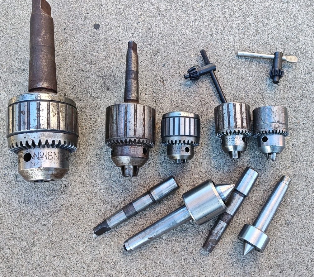 Lot Of 5 Jacobs Ball Bearing Super Chuck No 18N 14N  11N 33B M08K64 Drill Chucks