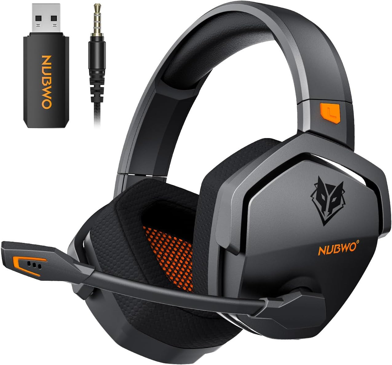 NUBWO Wireless Gaming Headset with Mic for Ps5 Ps4 PC, Zero Interference, 100-Ho