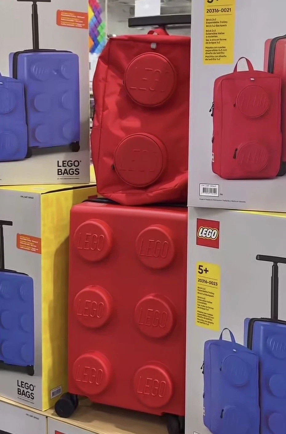 LEGO Kids Luggage Carry-on suitcase TSA Lock & Backpack Set Red Brand New in Box