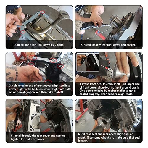 LS Alignment Tool, Oil Diverter Barbell Front and Rear Cover Billet Alignment