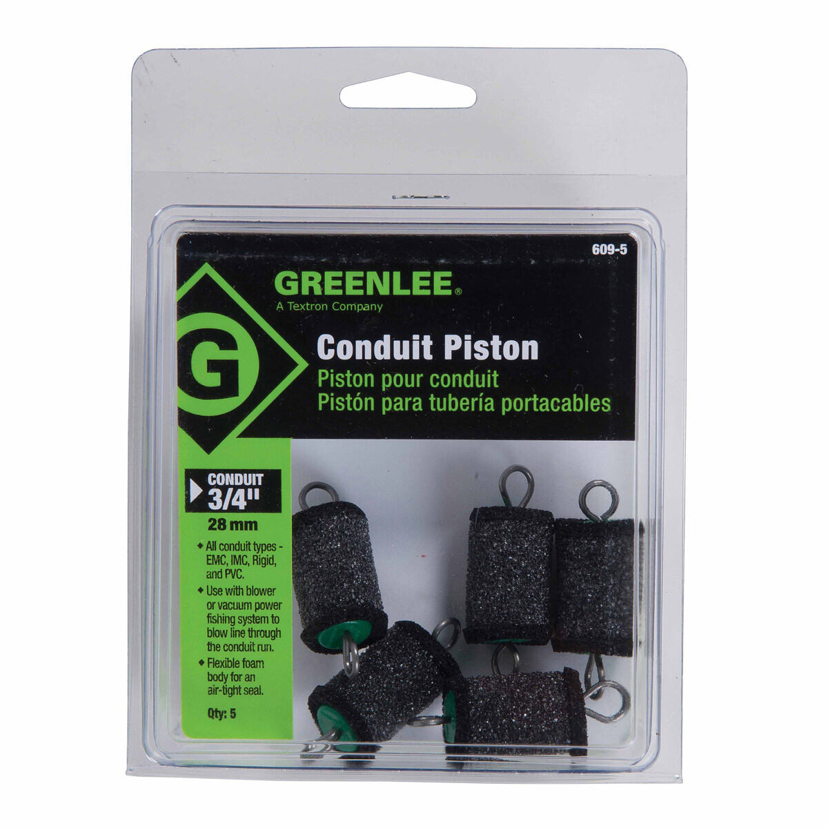 Greenlee 609 Single Piston for 3/4" Conduit - All Types
