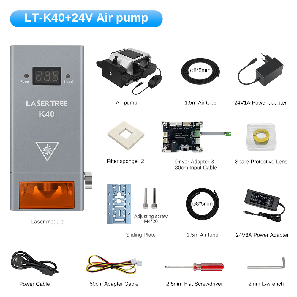 LASER TREE K40 Optical Power 40W Laser Module Engraving Cutting Laser Head Kits