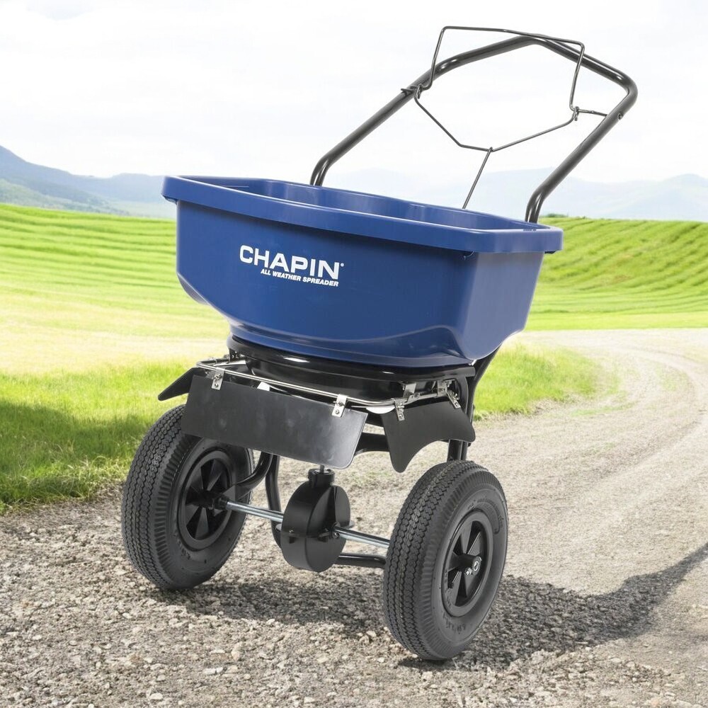 80 lb All Season Broadcast Spreader Heavy Duty Garden Seed Fertilizer Spreading
