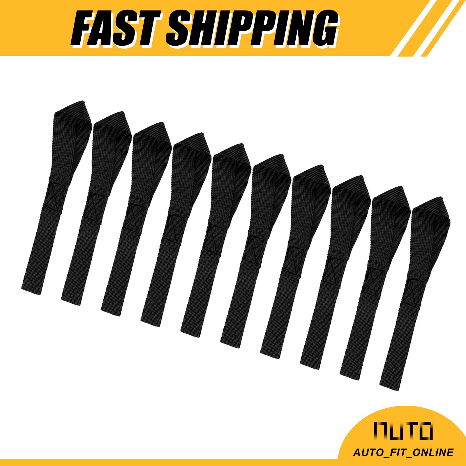 TEN 2.5 x 20.5cm Cargo Belt Soft Loop Tie Down Strap Belt Motorcycle Universal