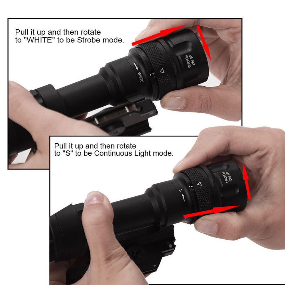 Mounted Light 400Lumen LED Flashlight Torch QD Release 20mm Rail Mount TAN Color
