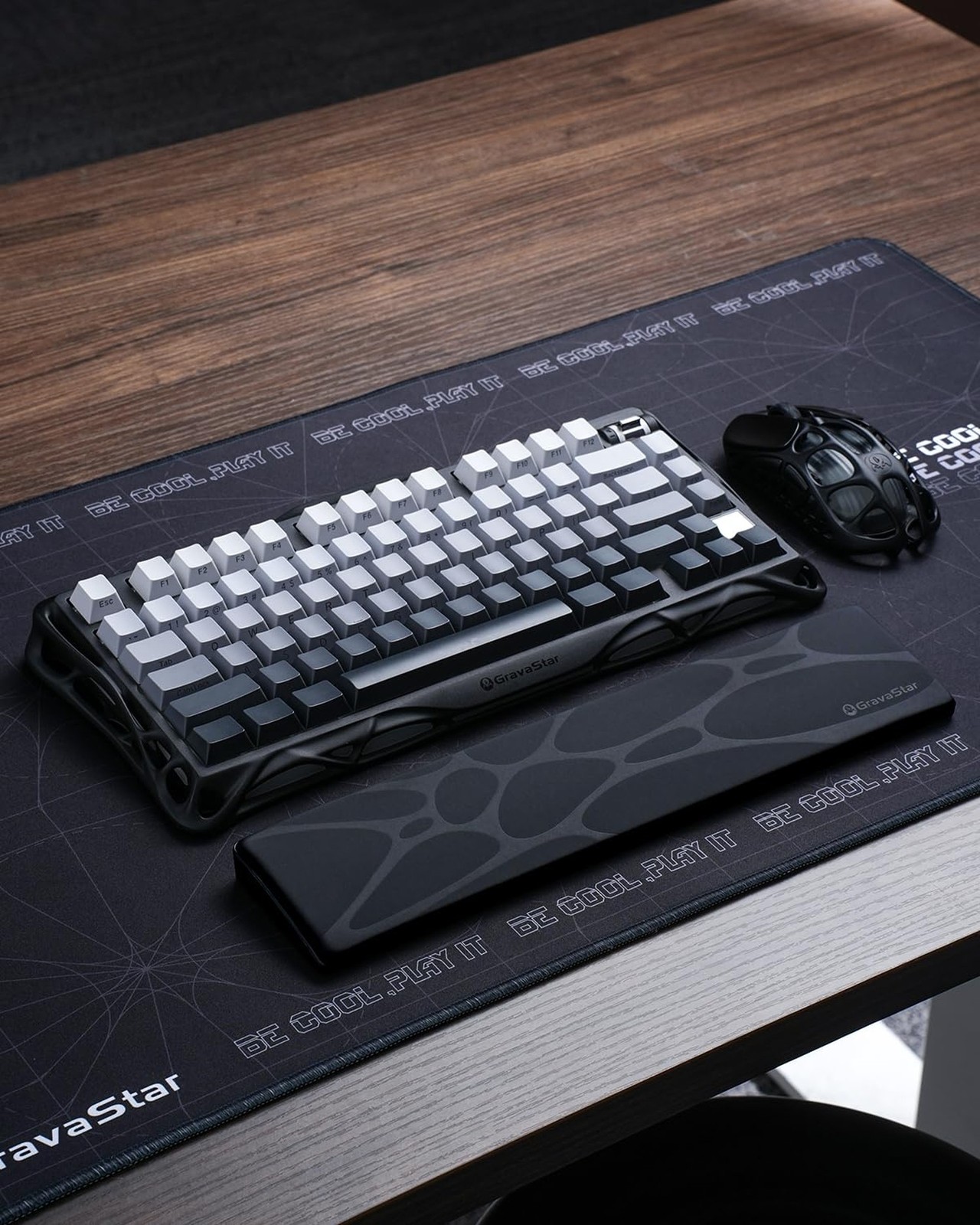 GravaStar Keyboard Wrist Rest Pad - Black For 75% Layout