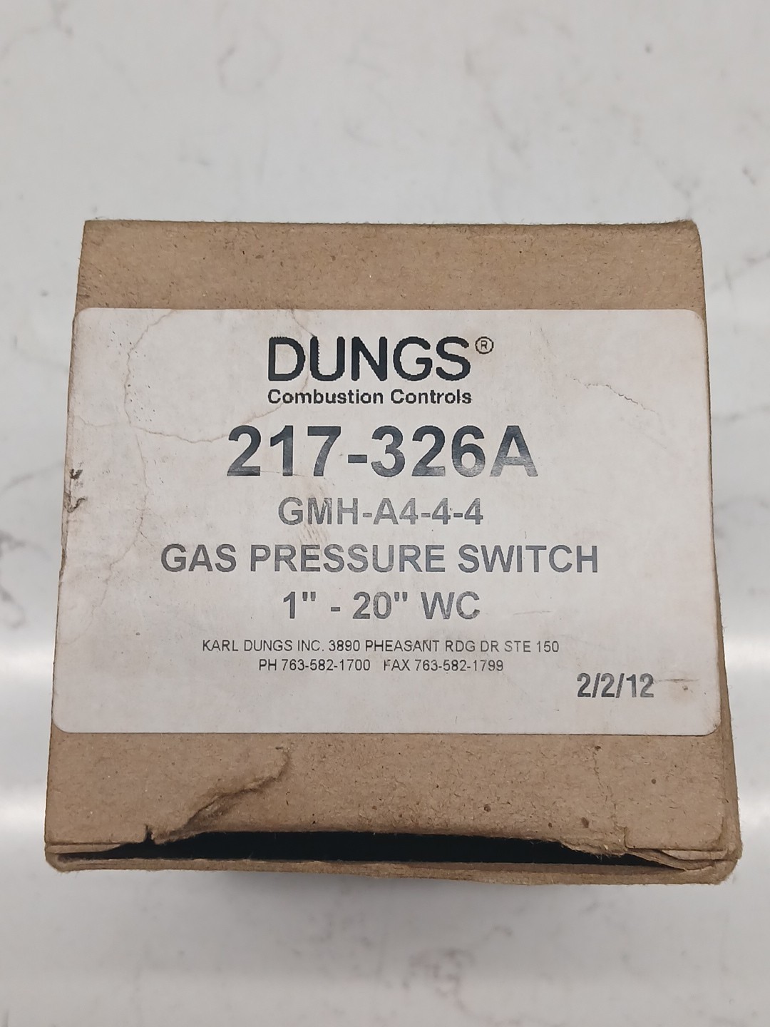 DUNGS 217-326A , 217326A Gas Pressure Switch