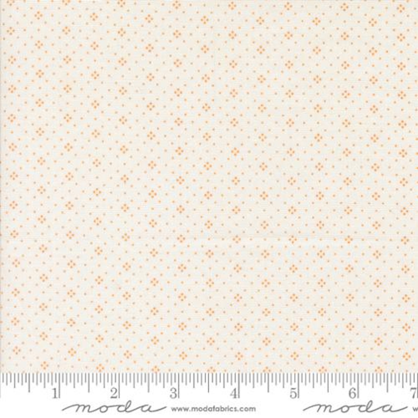 AGATHA RD Eyelet Ivory Orange Fig Tree/MODA  20488 120, Sld by 1/2 Yd