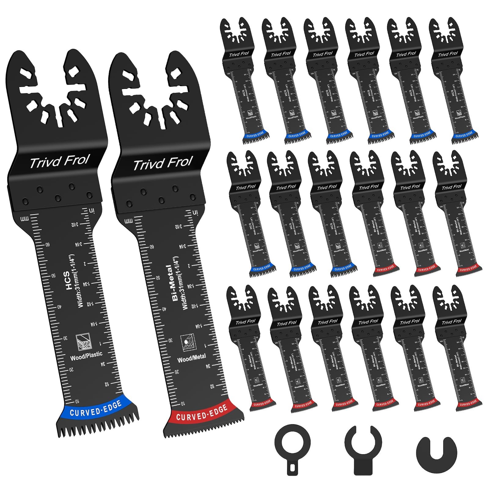 20 PCS Extra Long Oscillating Saw Blades, 20 34MM Japanese Tooth, Black