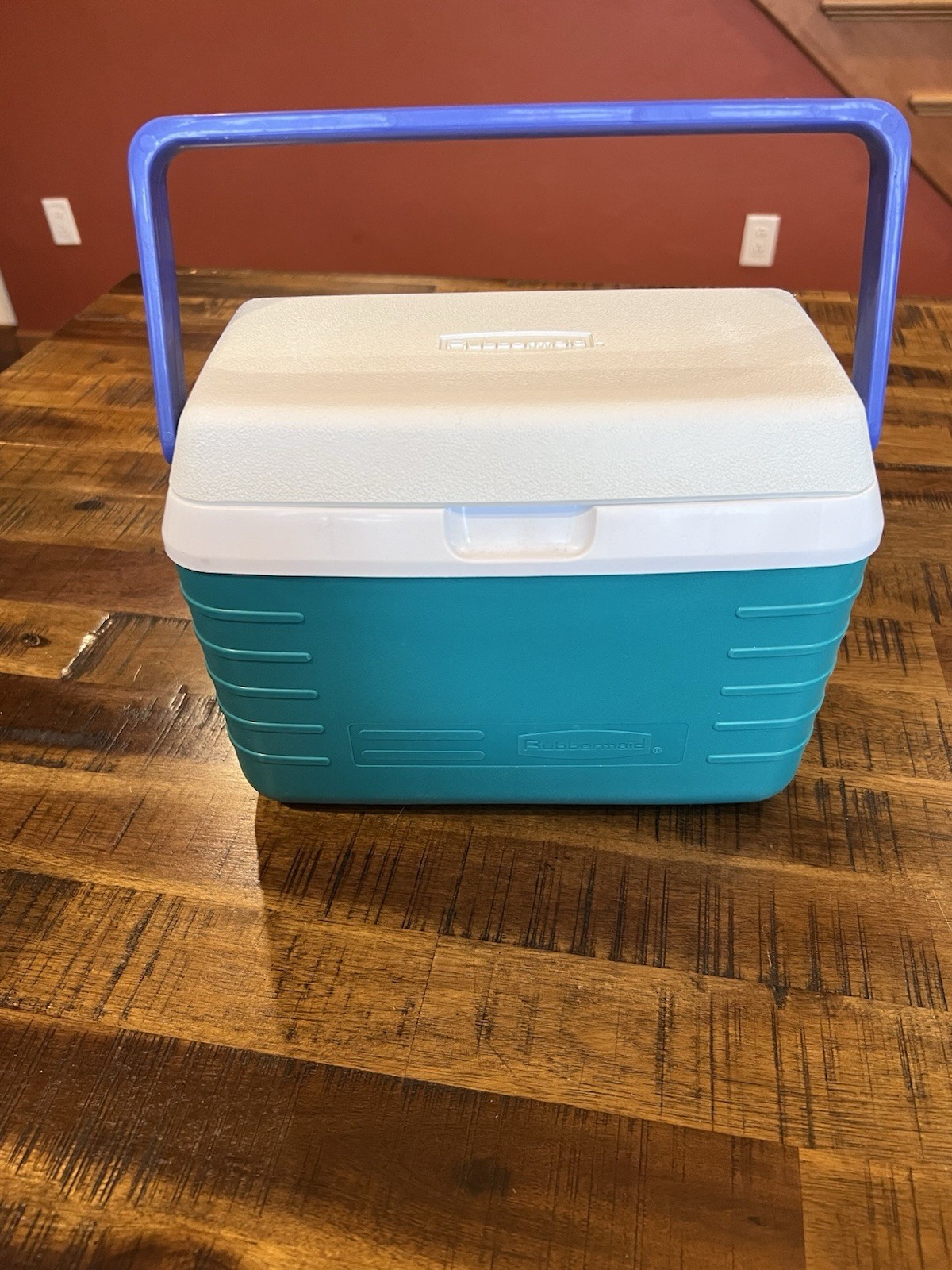 Vintage Teal Rubbermaid Mini Lunch Cooler #2901 3 Qt Made in USA