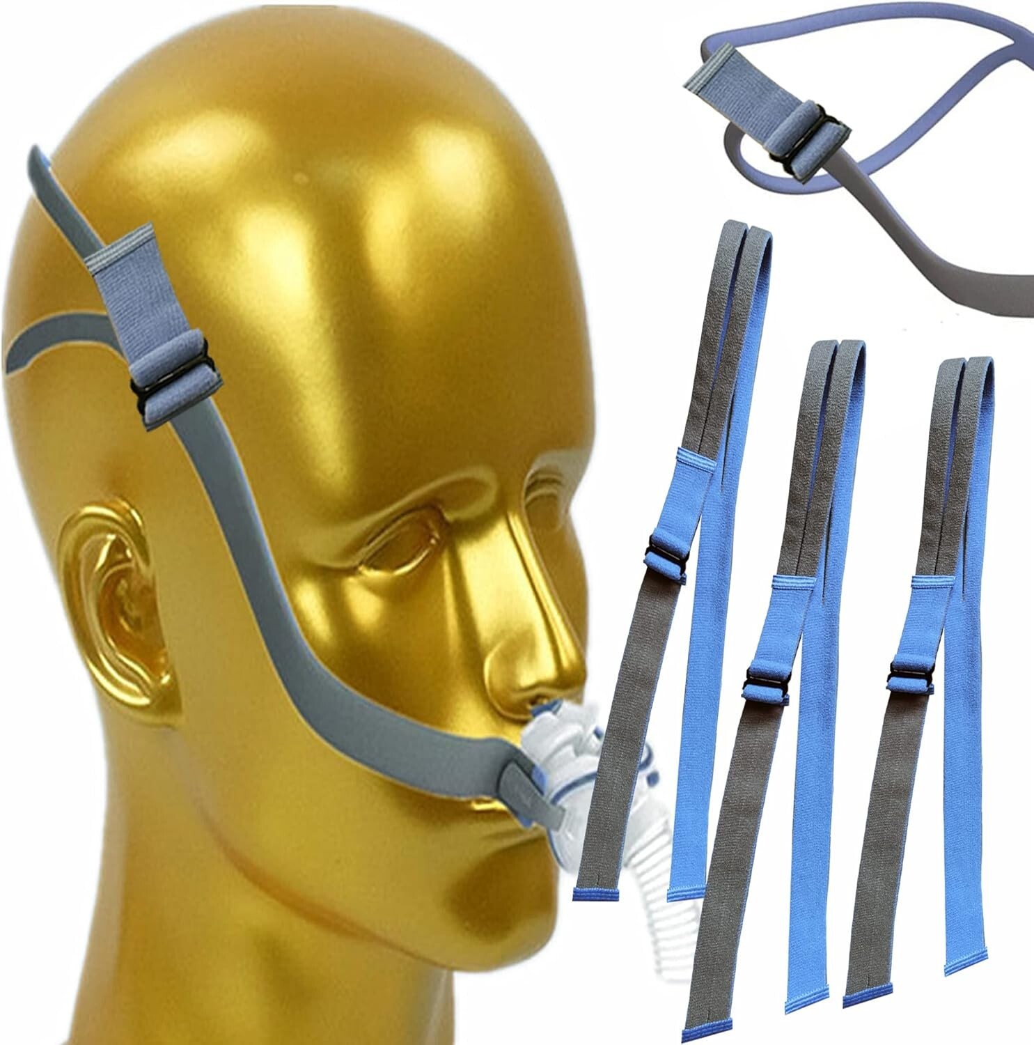 Upgrade 2PCS P10 Adjustable Strap Airfit Nasal Pillow Replacements Headgear