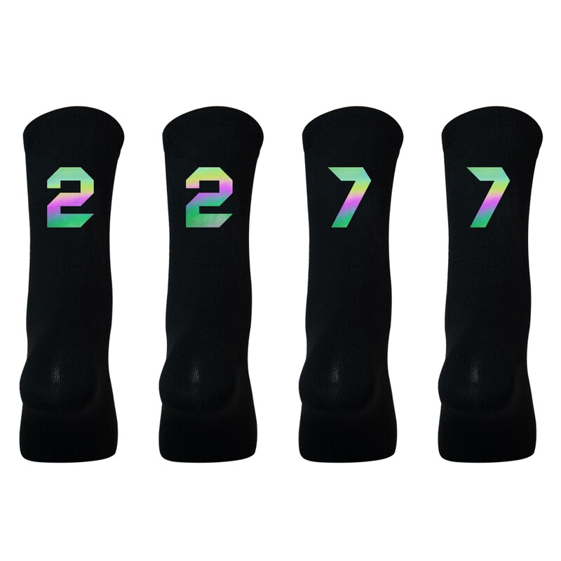 2 Pairs Reflective Road Cycling Riding Bicycle Bike XC MTB BMX Sport Ankle Socks