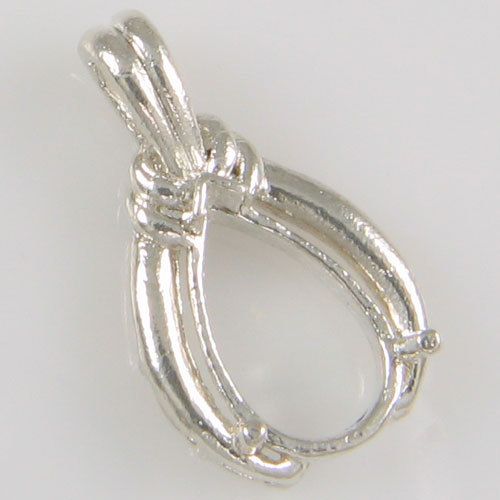 PRE-NOTCHED VINTAGE PEAR PENDANT 14X9 MM IN STERLING SILVER HANDMADE CP5037SS