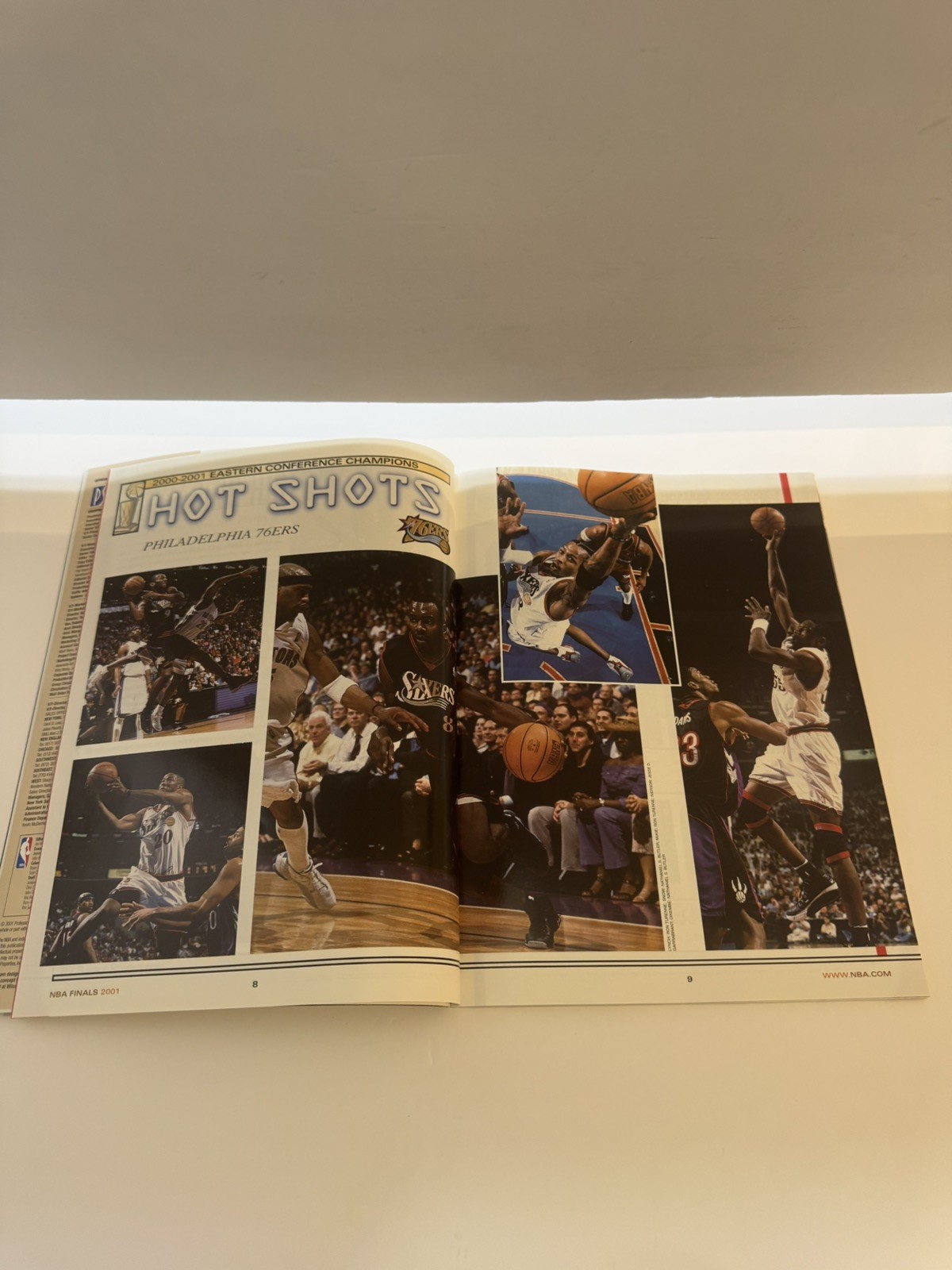 2001 NBA Finals Commemorative Edition Program Sixers Vs Lakers 2 ticket stubs