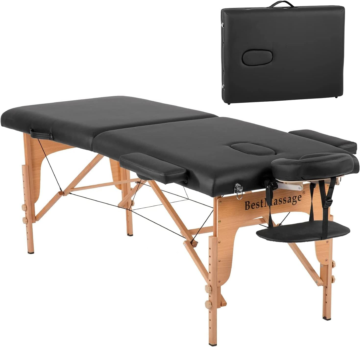 Massage Bed Portable Massage Table 28 Inch Wide Lash Bed Height Adjustable PU Le