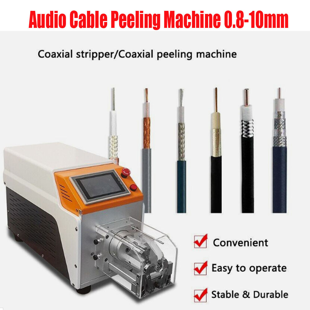 Automatic Coaxial Wire Cable Cutting Stripper 9 Layers Rotary Peeling Machine