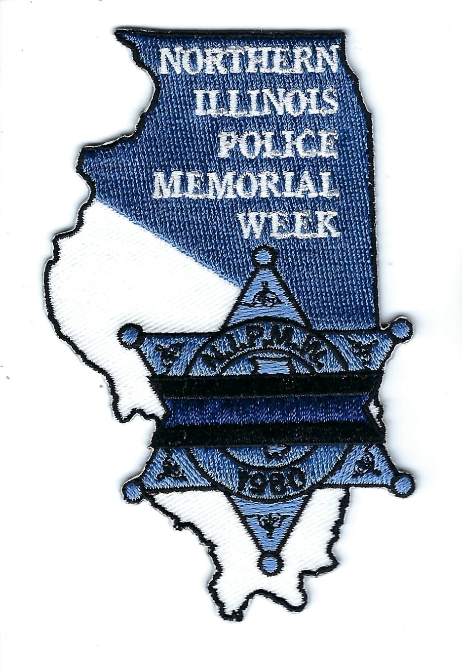 *RARE* Northern Illinois IL Police Memorial Week N.I.P.M.W. 1980 patch - NEW!