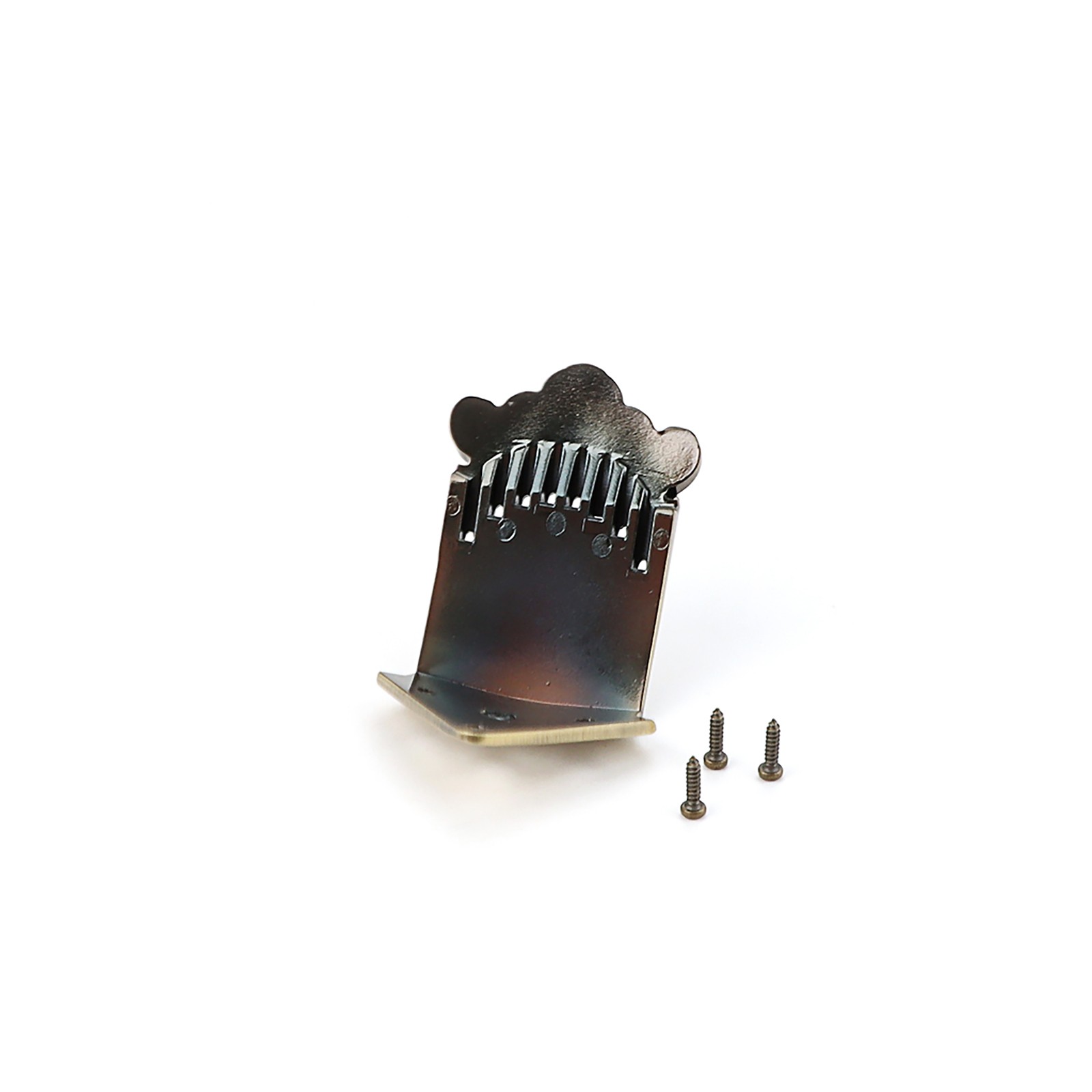 Bronze 8 String Mandolin Feather Pattern Tailpiece Musicians Accessories
