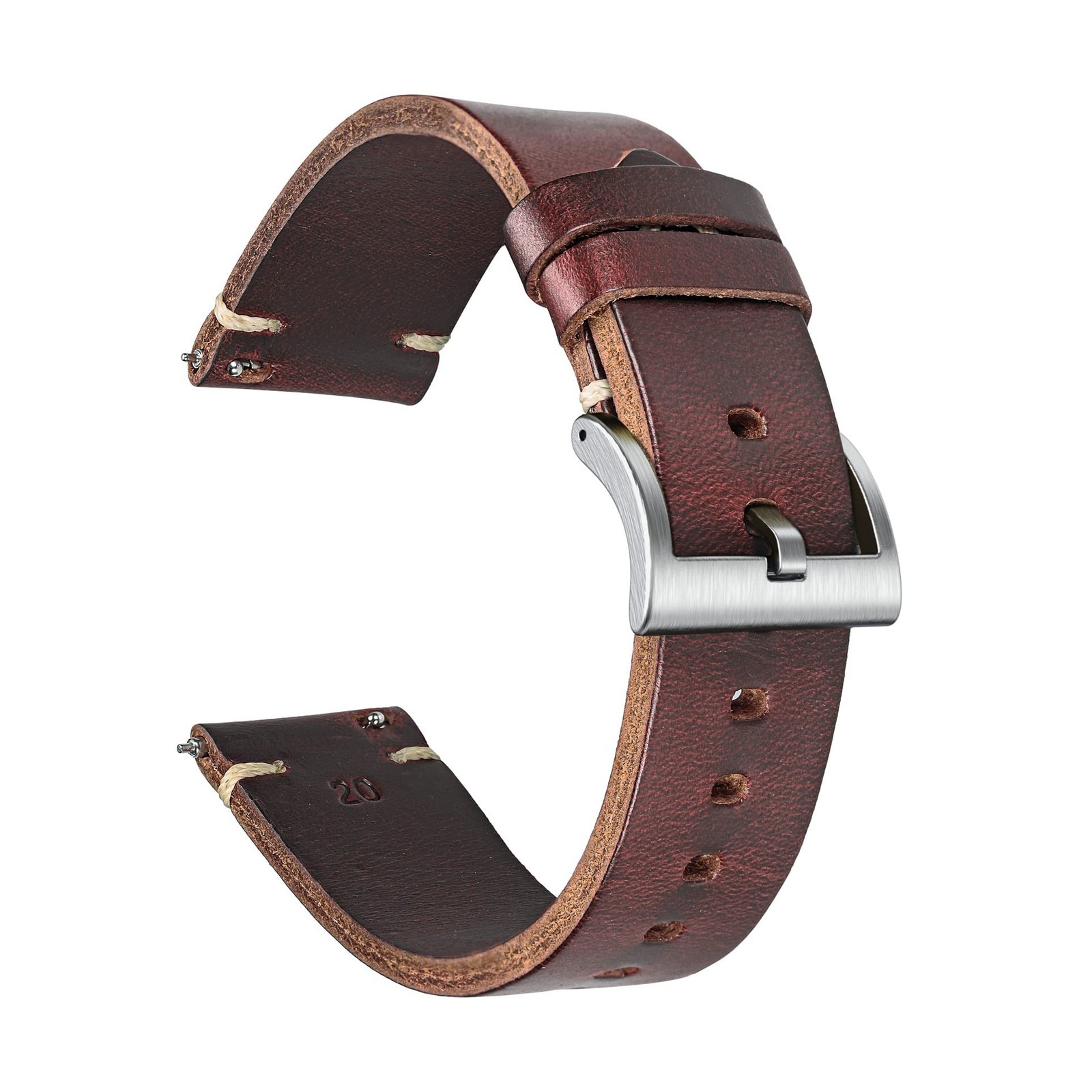 hemsut h Leather Watch Bands, Horween Leather Watch Strap for M... USA Fast Ship