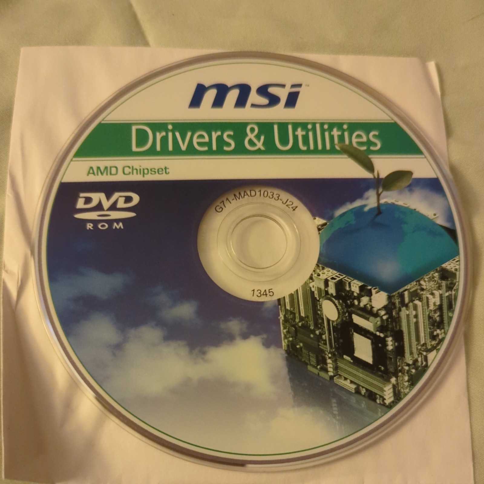 MSI Drivers & Utilities Intel Chipset DVD ROM (Disc Only)