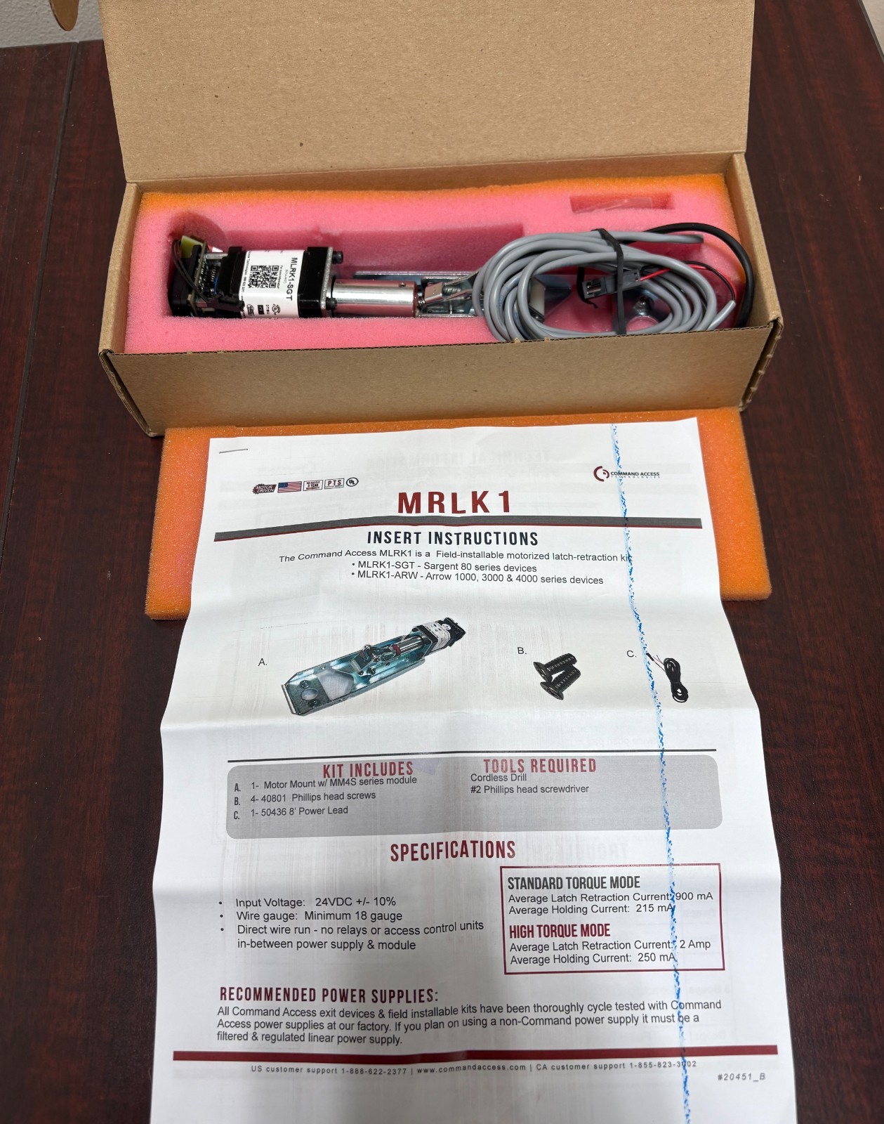 Command Access Electrified Panic Kit MLRK1 Model 72500 Sargent 80 Series