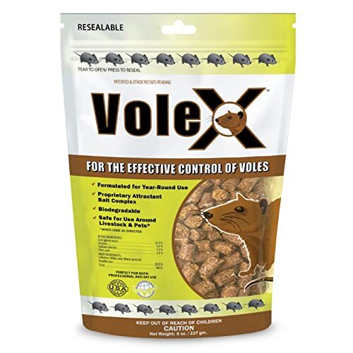 VoleX - Effective Against All Species of Voles. Safe for Use  Assorted Sizes