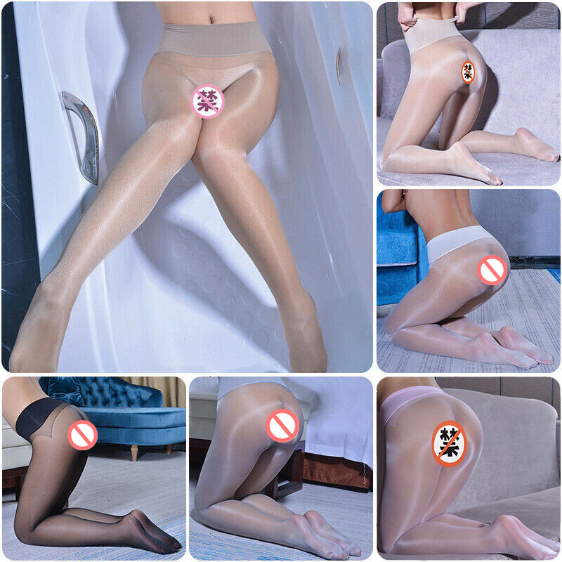 Women's Shiny Glossy See-through Pantyhose Seamless Sheer Stockings Nylon Tights
