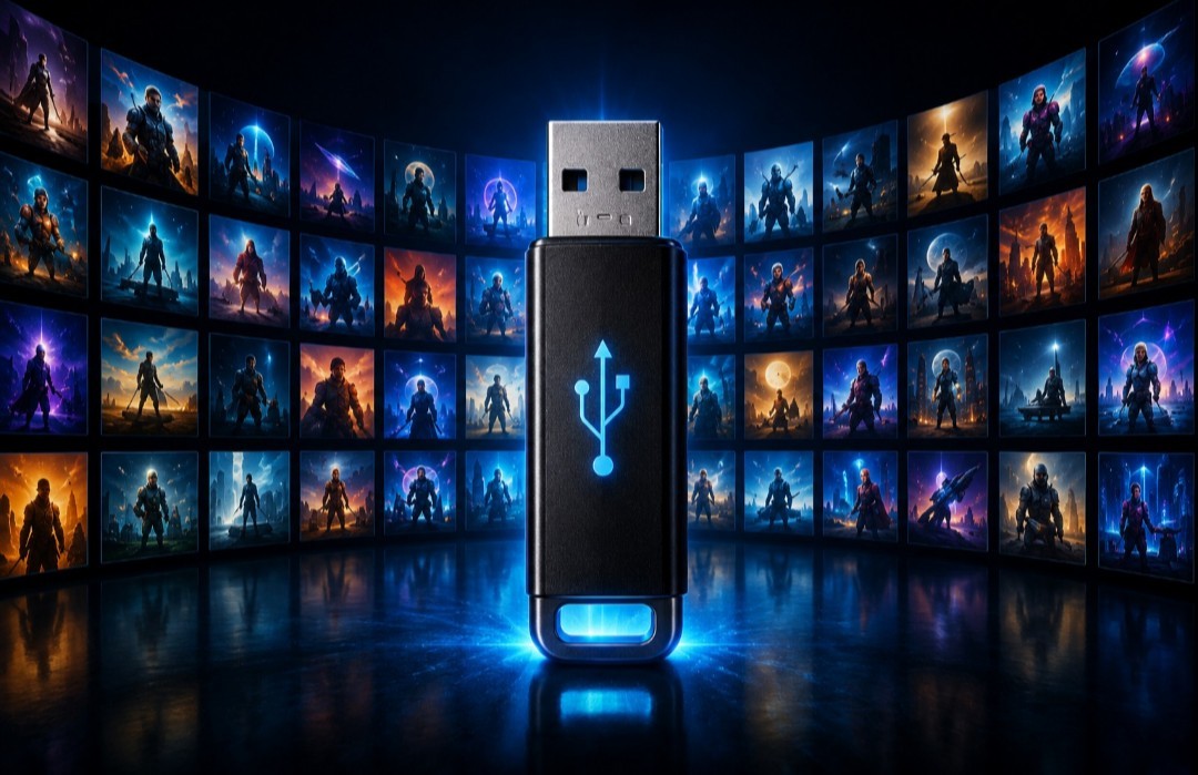 LOADED PORTABLE USB MEDIA DRIVE • SEE DESCRIPTION