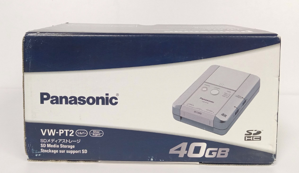 Panasonic VW-PT2 40GB SD Media Storage Drive (Silver) - NEW IN BOX, NEVER USED!