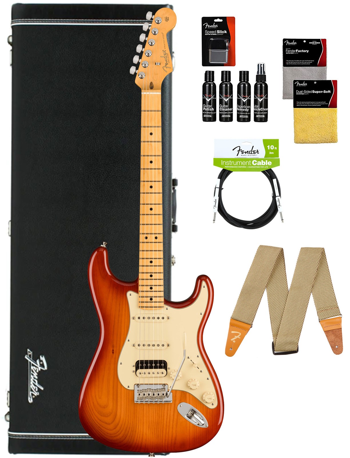 Fender American Professional II Stratocaster HSS - Sienna Sunburst w/ Cleaning K